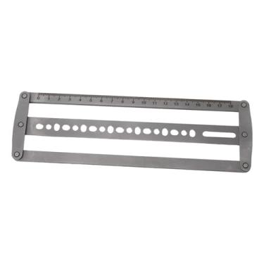 Imagem de IEUDNS Régua auxiliar de posicionamento de correia, acessório para ferramenta de corte e perfuração, ferramenta leve para ponta de correia, posição de ponta, Redondo