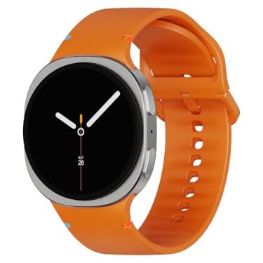 Imagem de Pulseiras esportivas compatíveis com Samsung Galaxy Watch 8/8 Classic, sem lacunas, de silicone macio com um clique, pulseira de substituição para Galaxy Watch 8 40 de 44 mm/8 Classic de 46 mm