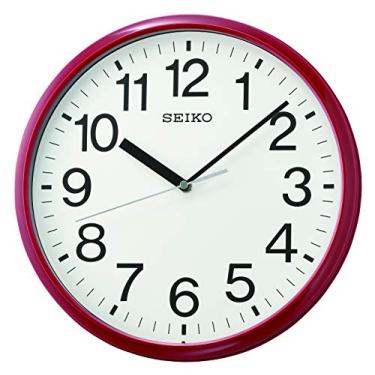 Imagem de SEIKO Relógio de parede empresarial, 30,48 cm (12"), vermelho
