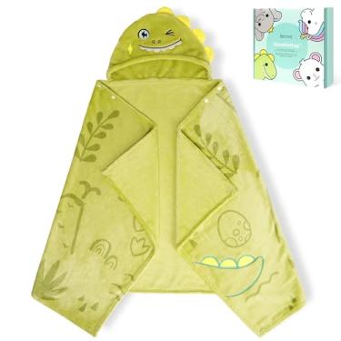 Imagem de HECCEI HoodieHug Toalhas de bebê, toalha de banho de lã coral premium com tamanho grande ultra absorvente para conforto do bebê - ótimo presente para recém-nascidos, crianças pequenas e crianças
