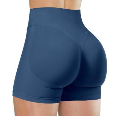 Imagem de Shorts de treino Unthewe femininos Scrunch Butt Lifting, cinza ardósia