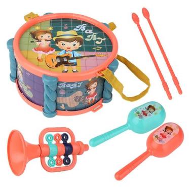 Imagem de Conjunto de instrumentos musicais, brinquedos de bateria para crianças