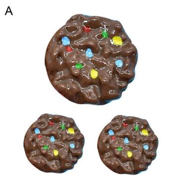 Imagem de Blue 3pcs Mini Simulação Biscoitos Diy Acessórios Kids Toy - Muye Trad