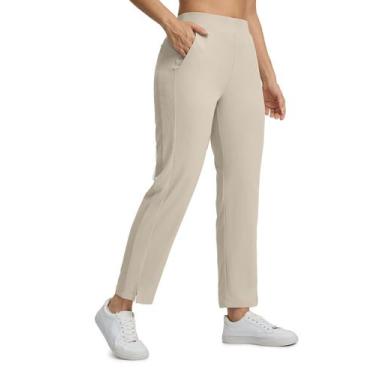Imagem de Calça de golfe feminina Seamaid Travel Athletic Stretch UPF 50+ cáqui 