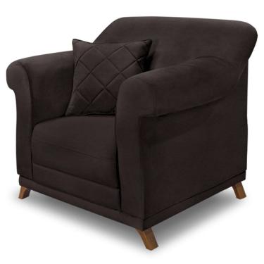 Imagem de Poltrona Decorativa Retro Polo Com Almofada Suede 1102 Ezz