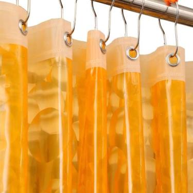 Imagem de Forro de cortina de chuveiro Ga-Geetopia Thanksgiving EVA 3D Orange