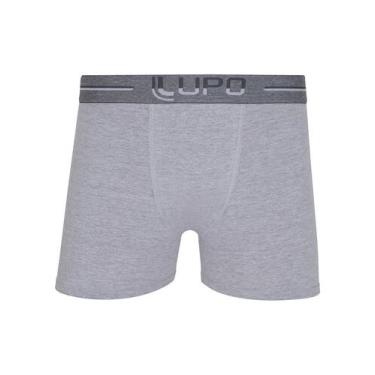 Imagem de Cueca Boxer Lupo 00784-016 Adulto Algodão T. P/GG, P, 8000, Cinza mesc