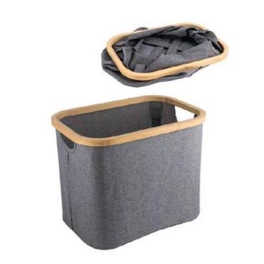 Imagem de Cesto de Roupas em Bambu Grey - Mimo Style