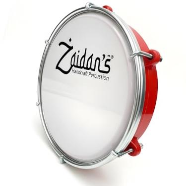 Imagem de Zaidan’s Tamborim 6” Pele Leitosa ABS leve (290g), Pele Nylon, Altura 4,5 cm, Chave de Afinação Cores: Azul, Verde, Amarelo, Preto e Vermelho Para Samba, Carnaval e Fanfarras (Vermelho)