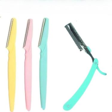 Imagem de Kit De LâMinas Para Aparar Sobrancelhas E Rosto | Skincare | DepilaçãO Facial Profissional(KIT 3 LAMINAS + 1 NAVALHA)