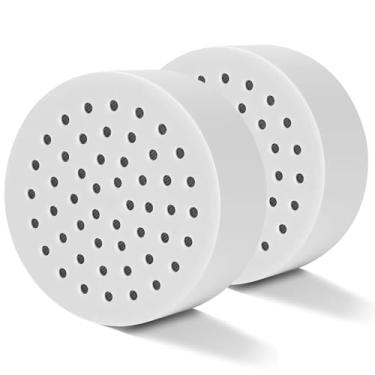 Imagem de AWO Pacote com 2 cartuchos de filtro de chuveiro de substituição compatíveis com chuveiro Brondell FF-30 VivaSpring, sistemas de filtragem de chuveiro de vários estágios para água dura, reduz o cloro
