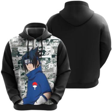 Imagem de Blusa De Moletom Sasuke Naruto Shippuden Anime Desenho Casaco - Exo, M