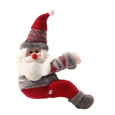 Imagem de Esquirla Prendedor de Cortina de Natal com Boneco Decorativo de Natal, Enfeite de Desenho Animado para Quarto, Decoração de Casa, Hotel e Cortinas, Papai Noel