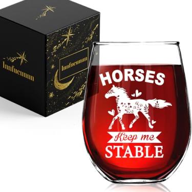 Imagem de Innfueunun Cavalos Keep Me Stable, presentes de cavalo para mulheres, presentes engraçados de aniversário de Natal para amantes de cavalos, vaqueiras equestres, mãe, amigas, tia irmã, 425 g