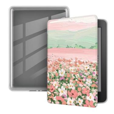 Imagem de Akacy Capa transparente e macia com padrão pintado de 6,8 polegadas para Kindle paperwhite (versão 2021) Capa leve com despertar/hibernar automático (34)