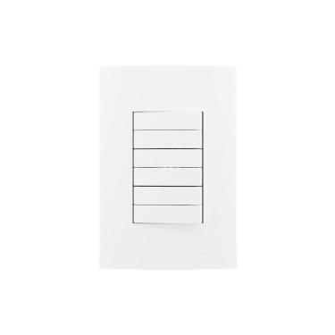 Imagem de Interruptor Duplo Triplo 10A Margirius Sleek Com Placa 4X2