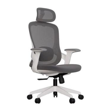 Imagem de Cadeira Ergonômica Alásia com Estofamento Premium, Apoio Lombar e Reclino – Design Sofisticado para Home Office e Escritório (Cinza)