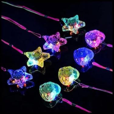 Imagem de Kit 5 10 20 30 Colar Pisca LED Colorido para Festa Casamento Decoração e Eventos (Kit 30)