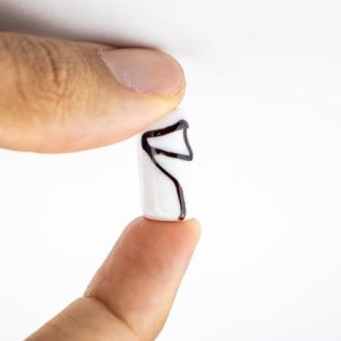 Imagem de Firma Murano Preto Velho Cachimbo Lisa Desenhada 17mm – Unidade