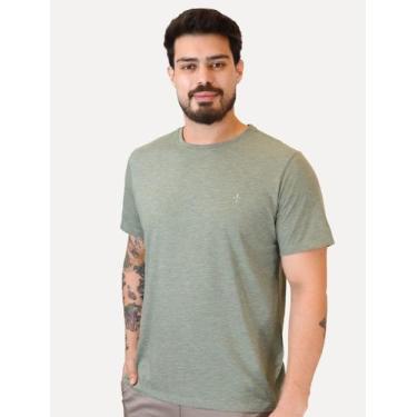 Imagem de Camiseta Dudalina Masculina Mini Stripes Verde Médio Tamanho:L/G, L/G