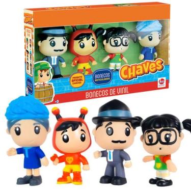 Imagem de Bonecos Turma Do Chaves Chapolin Professor Girafales Chiquinha Brinque