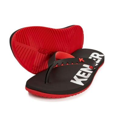 Imagem de Sandalia/chinelo kenner original red preto/vermelho, 38