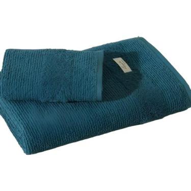 Imagem de Jogo De Toalhas 2 Pçs Banhão E Rosto 100% Algodão M. Tereza - Fabi Enx