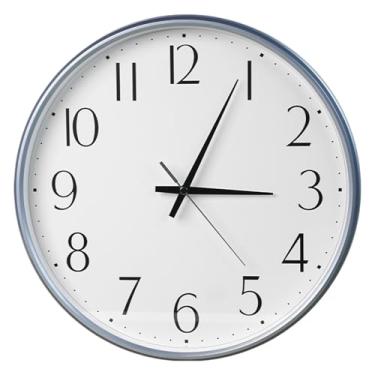 Imagem de Relógio de parede Relógio de parede minimalista, elegante, silencioso, alimentado por bateria, design versátil para decoração de casa(Blue)