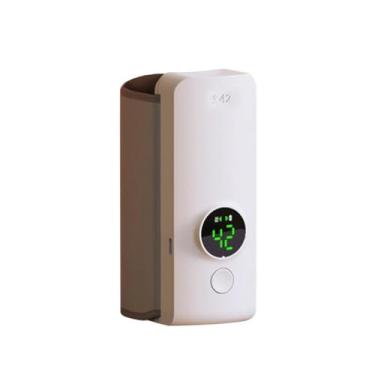 Imagem de Aquecedor portátil sem fio de mamadeira para viagem leite fórmula materno com bateria recarregável integrada e cabo carregamento USB alimentação bebê