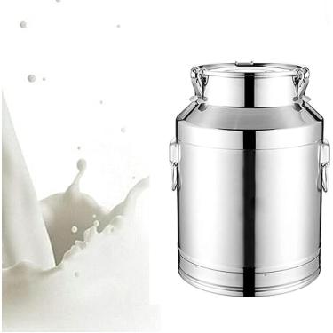 Imagem de uhyOHF Fermentador, jarro de armazenamento hermético de leite de aço inoxidável/balde de vinho de fermentação/barril de óleo/recipiente de chá para transporte de armazenamento de líquidos e sólidos