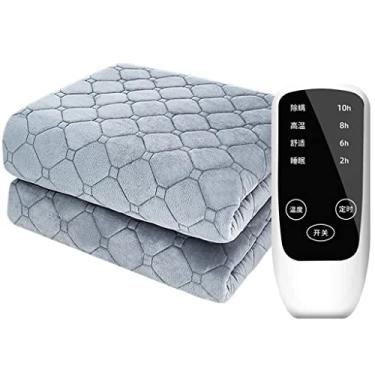 Imagem de APUM Cobertor elétrico de inverno duplo para cama de pelúcia ajustável cobertor elétrico quente