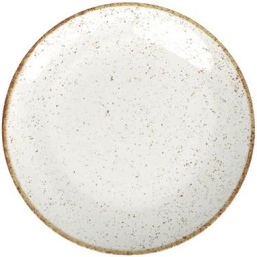 Imagem de Prato Porcelana Tramontina Rústico Raso 25cm Marrom Decorado Avulso Co