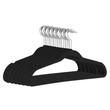 Imagem de Kit 50 Cabides de Veludo Ellegance 45cm - Evolux