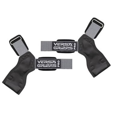 Imagem de Versa Gripps pro, fabricado nos EUA, pulseiras para alternativa de levantamento de peso, o melhor acessório de treinamento, prata/preto, r/l