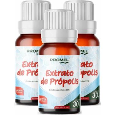 Imagem de Kit Com 3 Extrato de Próp0lis 30ml Promel-Unissex
