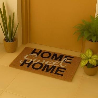Imagem de Tapete Capacho Borracha e Fibra de Coco Porta Varanda Churrasqueira Recepção Casa(HOME SWEET HOME RET)