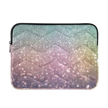 Imagem de Bolsa de laptop leve e leve com glitter, bolsa de transporte durável para tablet de viagem para trabalho, linda bolsa feminina para laptop, de 13 a 14 polegadas