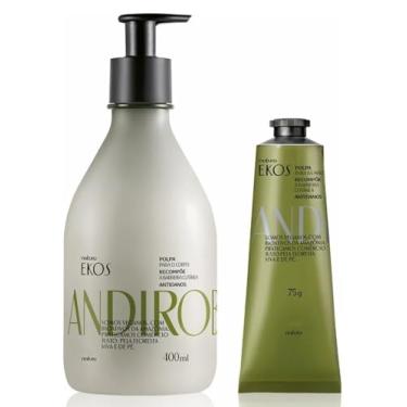 Imagem de Kit Ekkos Andiroba Polpa para Corpo e Mãos, Recompõe Barreira Cutânea, Vegano, 400ml com Creme para Mãos 75g,Original
