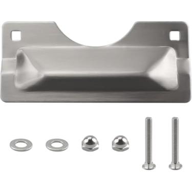 Imagem de (1 pacote) Placa de proteção de trava U 9496 7,6 cm x 17,8 cm Placa de segurança de porta de aço inoxidável – Protege contra entrada forçada, fácil de instalar em portas giratórias