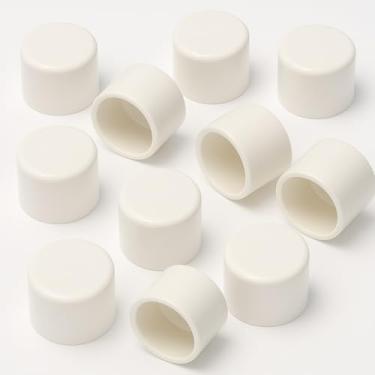 Imagem de 10 peças de tampa de extremidade de PVC de 1/2 polegada SCH40 branca | Adaptador de plugue de tampa de tubo durável para encanamento, linha de água, esgoto, projetos de PVC DIY, conector de grau de