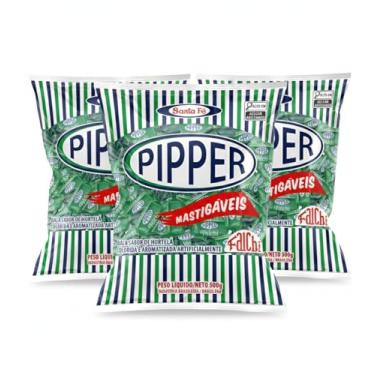 Imagem de PIPPER FALCHI Bala Mastigável Santa Fe, 500g, Kit 3 Pacotes