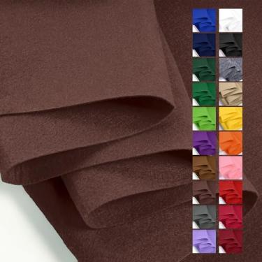 Imagem de Ribreeze Folha de tecido de feltro marrom 91.4 cm x 91.4 cm (1 jarda quadrada) 1 mm de espessura, perfeita para artesanato, bricolage, costura e decoração, projetos vendidos pela The Yard