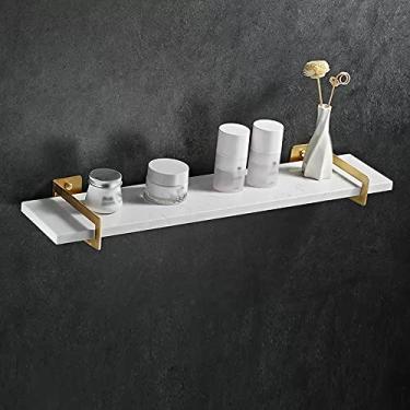 Imagem de Prateleiras de chuveiro de latão nórdico, prateleira de banheiro, prateleiras de banheiro multifuncionais com barra de toalha, suporte de chuveiro montado na parede