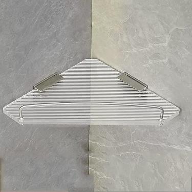 Imagem de Prateleiras de chuveiro, organizador de canto para chuveiro, prateleiras de chuveiro montadas na parede para banheiro