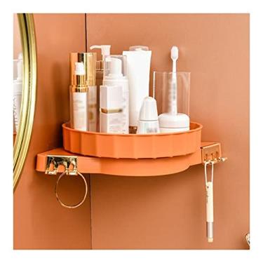 Imagem de Novo organizador de prateleira de banheiro de plástico, prateleira de canto de encaixe, prateleira de canto de banheiro, suporte de parede para armazenamento de chuveiro, suporte de xampu para