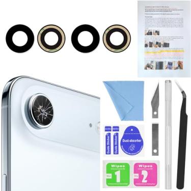 Imagem de 2 peças de reposição para lente traseira da câmera traseira ASDAWN para iPhone Air 6,5 polegadas com adesivo pré-instalado, vidro de lente traseira com manual de instalação + conjunto de ferramentas
