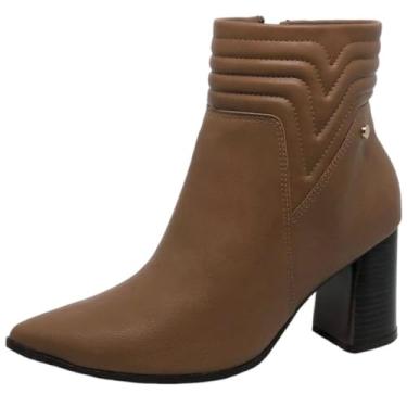 Imagem de Bota Feminina Ankle Boot Salto Bloco Cano Baixo Ramarim
