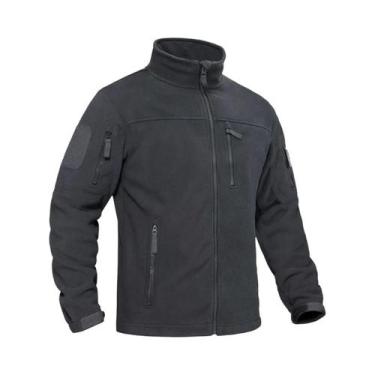 Imagem de Jaqueta De Fleece Masculina, Macia, Quente, À Prova De Vento, Casaco C