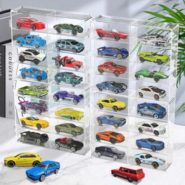 Imagem de Vitrine de carros de brinquedo CHONOVO para Matchbox Hot Wheels 1/64