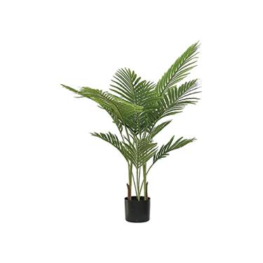 Imagem de Árvore artificial de 119 cm, palmeira artificial, bonsai de planta artificial para sala de estar, jardim, varanda, chão, decoração de planta, árvore falsa